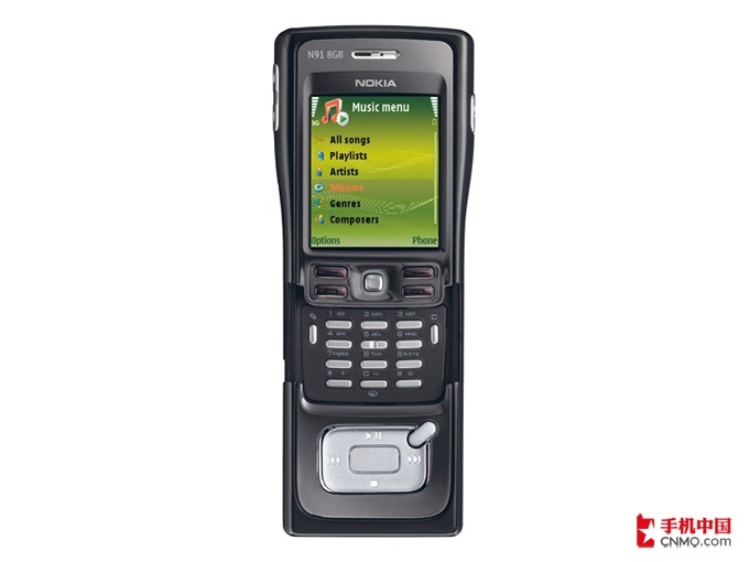 诺基亚N91(8GB)配置参数 Symbian OS S60 v3.0运行内存： --重量160g